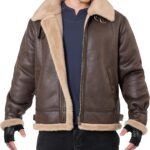 Brown Bomber Coat-Men