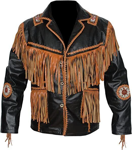 Cowboy_Fringe_Beaded_Leather_Jacket Cowboy Fringe & Beaded Leather Jacket - Image 1