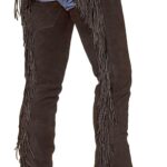 Umber Brown Leather Chap-Women