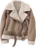 Beige Leather Coat-Women - Image 2