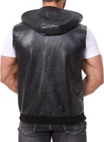 Men's Vintage Faux Leather Vest - Image 2
